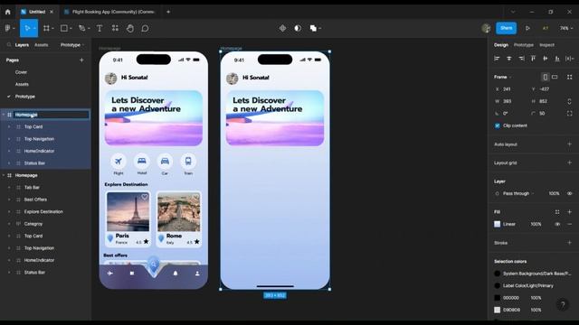 Making a Flight Booking App In FIgma Part 1 смотреть онлайн