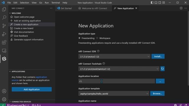 nRF Connect for VS Code, part 2: Creating an application смотреть онлайн
