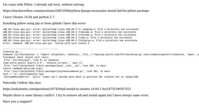 Ubuntu: Install pillow on ubuntu 14.04 (2 Solutions!!) смотреть онлайн