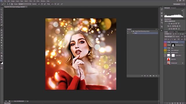 Effect Magic Rain Photoshop Action Tutorial смотреть онлайн