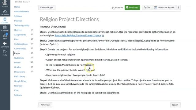 Religion Project Instructions смотреть онлайн