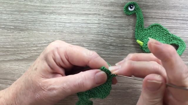 Dinosaur Crochet Tutorial - Crochet Applique Tutorial
