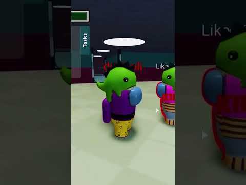 АРБУЗОМ ПО ГОЛОВЕ! Котёнок Лайк Даша Кексик в Among Us Roblox #shorts смотреть онлайн
