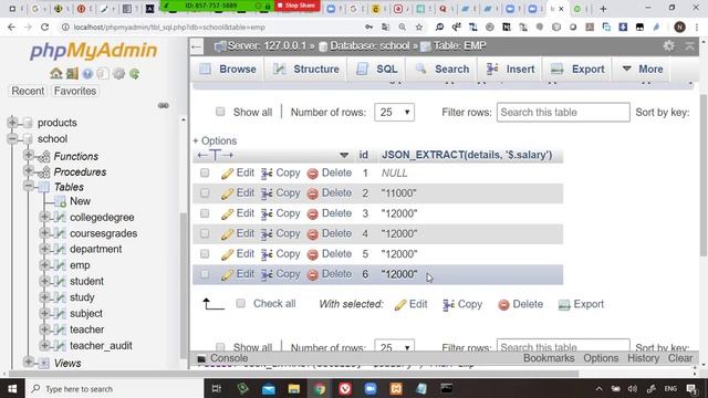 79 Modern Databases Cairo Univ MySQL Document DB, JSON JSON EXTRACT, SELECT attribute from json, a смотреть онлайн