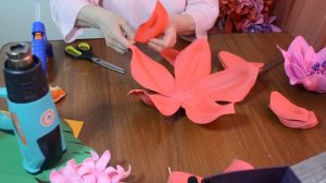 2. Анемон из фоамирана. Мастер-класс. Цветок из фоамирана. Пошаговое видео и шаблоны.Фоамиран/изоло