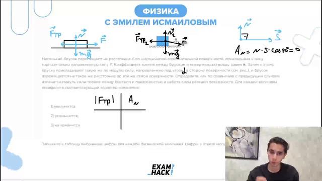 Маленький брусок перемещают на расстояние S по шероховатой горизонтальной поверхности - №23368 смотреть онлайн