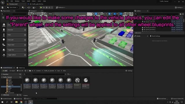 Traffic AI System - Unreal Engine 5 - Chaos Vehicle plugin смотреть онлайн