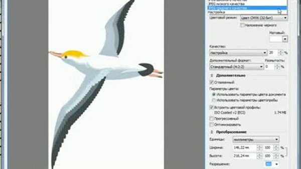 Corel Draw X5 для начинающих. Уменьшения размера изображения с помощью формата JPEG (9.9)