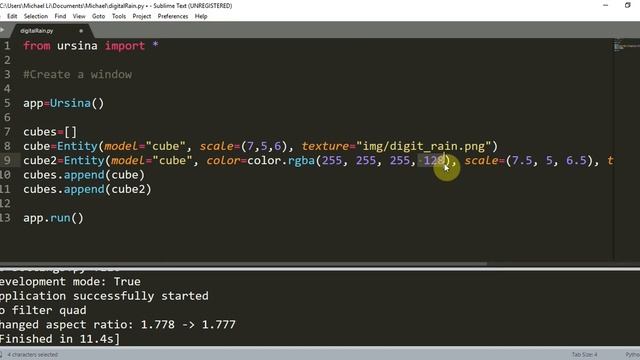 Coding Matrix Style Digital Rain Animation Using Ursina Engine смотреть онлайн