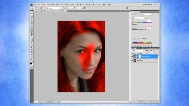 Изменение цвета волос в Photoshop смотреть онлайн