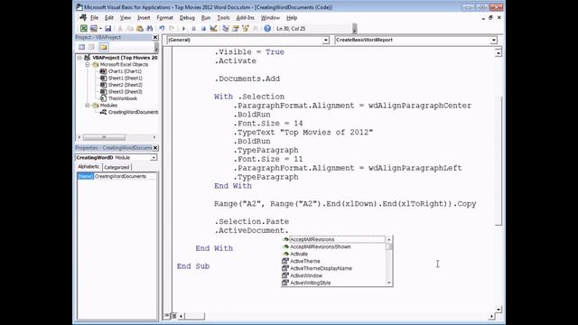 Excel VBA Introduction Part 27.1 - Creating Word Documents смотреть онлайн
