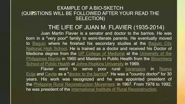 Biographical Sketch (English 7 Quarter 4) смотреть онлайн