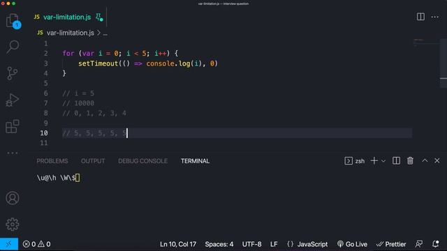 What is output for given JavaScript code snippet #2 смотреть онлайн