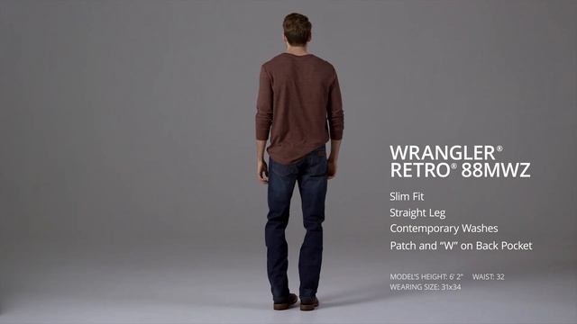 Men's Wrangler Retro® Slim Fit Straight Leg Jean Mens Jeans смотреть онлайн