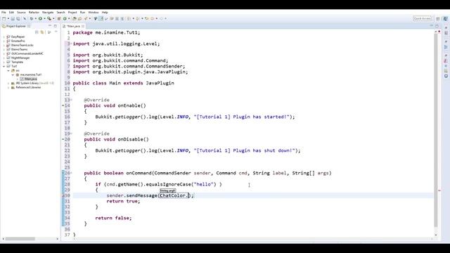Basics and Commands | Bukkit Plugin Tutorial #1 | Spigot 1.12 смотреть онлайн