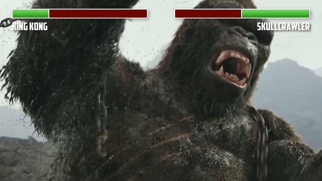 King Kong vs. Skullcrawler WITH HEALTHBARS | Full Final Battle | HD | Kong: Skull Island смотреть онлайн