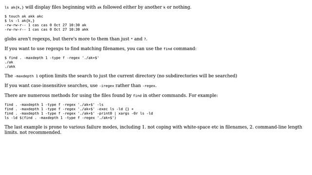 Unix & Linux: Match-zero-or-more operator in shell globbing (4 Solutions!!) смотреть онлайн