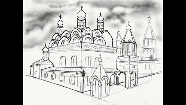 Собор  Рисование поэтапно карандашом  #howtodraw A Cathedral  Step By Step Drawing