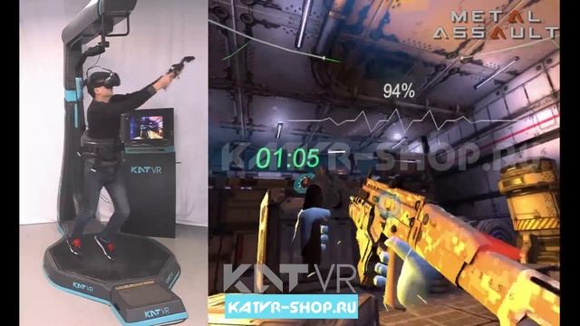 Геймплей игры Metal Assault для аттракциона виртуальной реальности KATVR смотреть онлайн