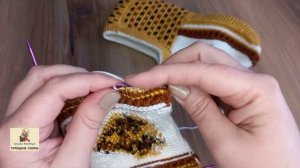 Вы просили я связала? Следочки спицами+тунисский крючок