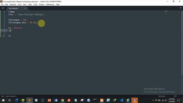 Tutorial Pemrograman PHP - Tipe Data смотреть онлайн
