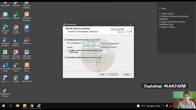 Modul 7 - Instalasi, aktivasi, menjalankan dan membuat user di dalam MariaDB смотреть онлайн