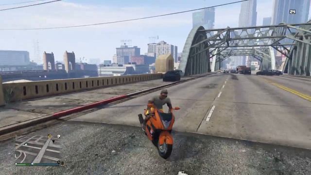 GTA5, GTAOnline, Супер сальто через мост с пассажиром