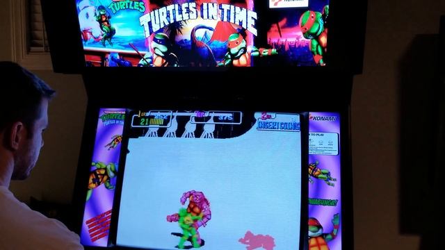 Teenage Mutant Ninja Turtles: Turtles in Time Arcade Cabinet MAME Playthrough w/ Hypermarquee смотреть онлайн