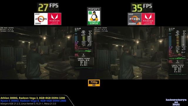 Athlon 3000G vs. Ryzen 5 3500U - 720p Linux gaming in 2022 смотреть онлайн