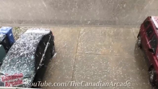 Crazy freak hailstorm in Calgary, Alberta! смотреть онлайн