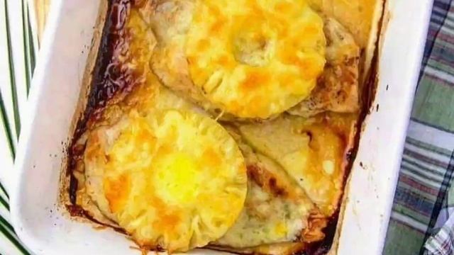 Запеченная курочка под ананасовой шубкой рецепт приготування в описах смотреть онлайн