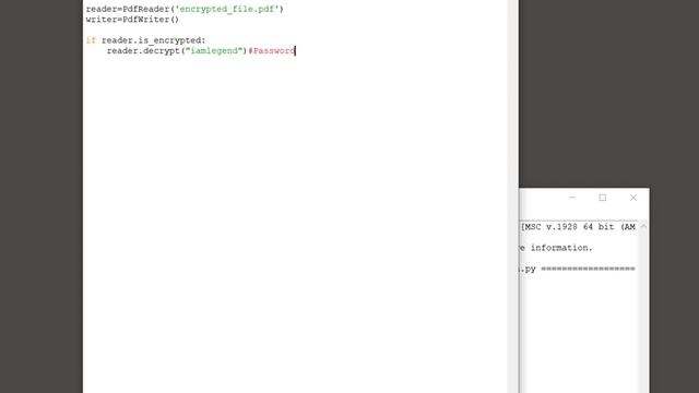 Python PyPDF2 - Decrypt a PDF file смотреть онлайн