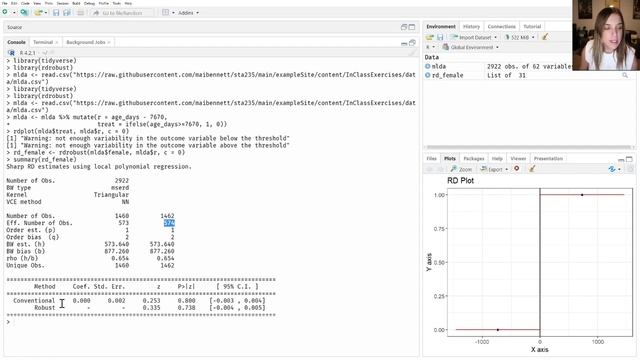 STA 235H - Regression Discontinuity Design Example смотреть онлайн
