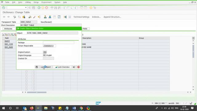 SAP CREATE Table SE11 смотреть онлайн