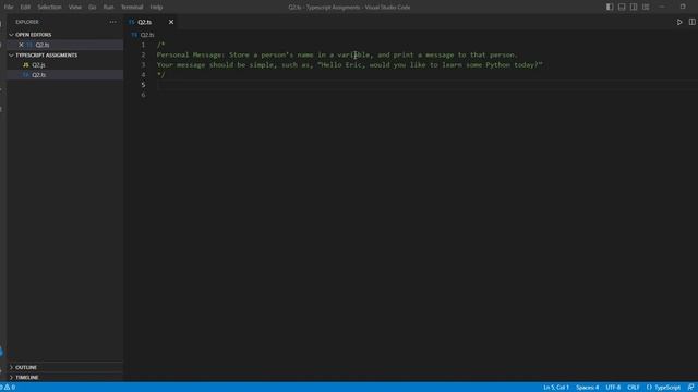 1 Understanding Typescript Assignments for Beginners PIAIC Batch 43 Q1 смотреть онлайн