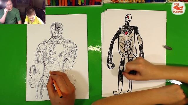 Рисуем КИБОРГА из Лиги Справедливости с Супер Димой смотреть онлайн