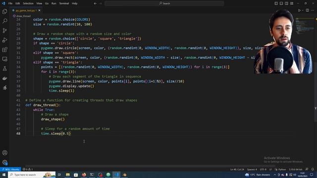 Pygame Threading Python coding tutorial смотреть онлайн