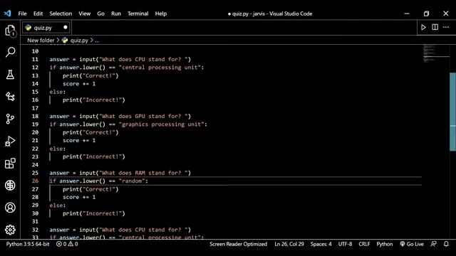 Make your own python computer quiz game...(tut_3)....#python_quiz смотреть онлайн