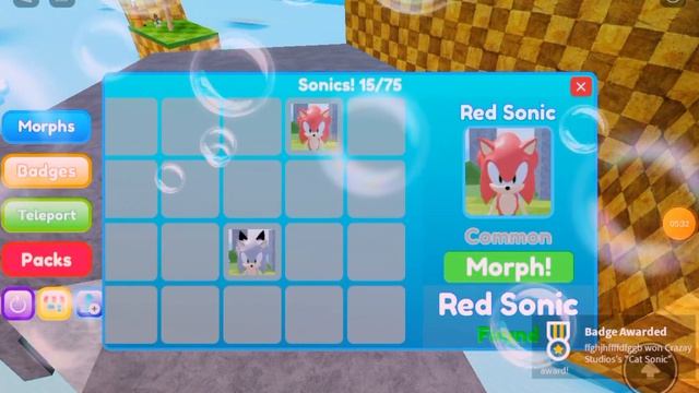 Roblox морфы Соник смотреть онлайн