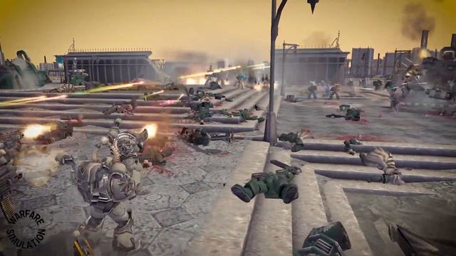 Dark Angles vs Chaos Marines Warhammer 40K DoW: Soulstorm Unification Mod, Cinematic смотреть онлайн