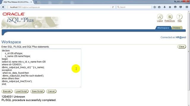 Oracle 10g PL SQL Class 14-Exception Handle смотреть онлайн