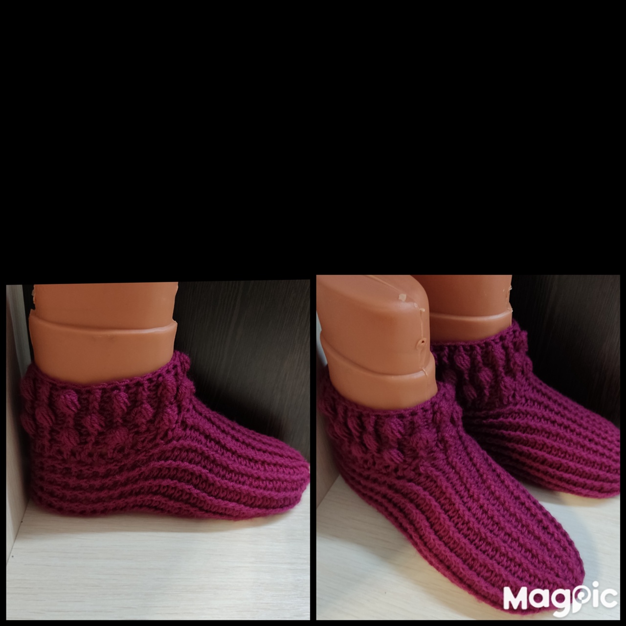 Уютные следки крючком!Тапочки без шва! смотреть онлайн