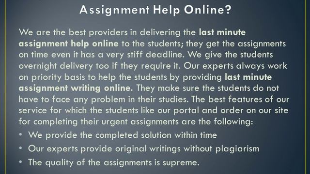 Get Last Minute Assignment Help Online Only on Myassignmenthelp.com смотреть онлайн