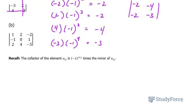 ? Find the cofactor matrix (2×2 and 3×3) смотреть онлайн