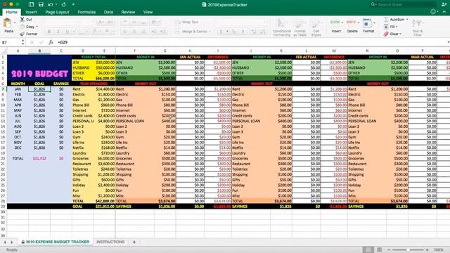 All in One Income, Budget and Savings Excel Spreadsheet Tracker that works! Must Try! смотреть онлайн