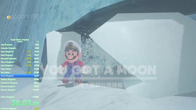 Super Mario Odyssey Any% speedrun in 1:16:03 смотреть онлайн