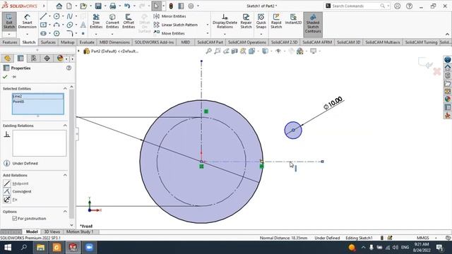 Solidworks 18_DARS: 2D amaliy mashqlar 2D Practice #solidworks #dimension #sketch #practice #2d смотреть онлайн