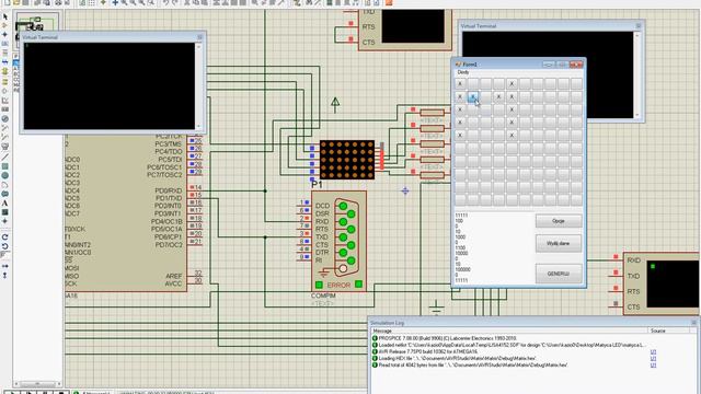 matrix LEDs controlled via the COM port(Serial Port) application in Visual C # смотреть онлайн