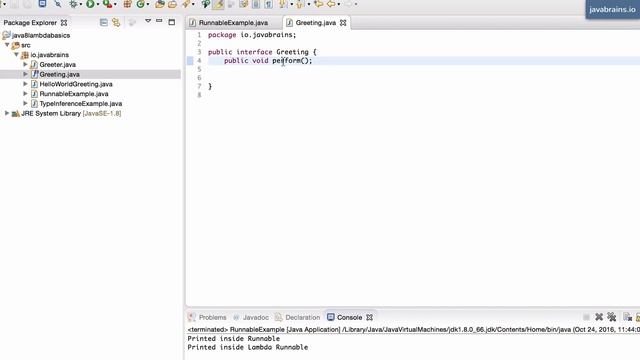Java 8 Lambda Basics 12 - Functional Interface смотреть онлайн