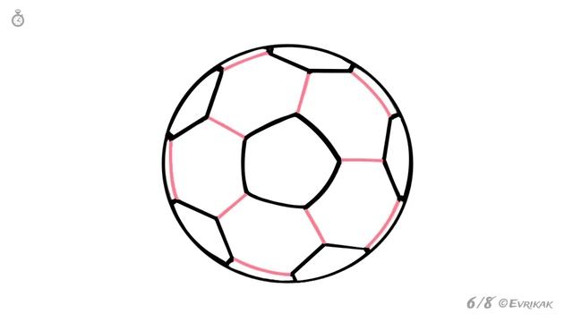 Как пошагово нарисовать футбольный мяч: инструкция от EvriKak смотреть онлайн